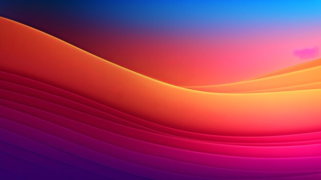 Fondo abstracto simple y minimalista con un degradado colorido que crea una composición visualmente agradable que combina simplicidad y colores vibrantes Generative Ai