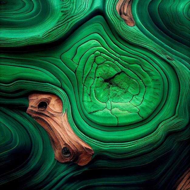 Fondo abstracto de superficie de madera burl verde