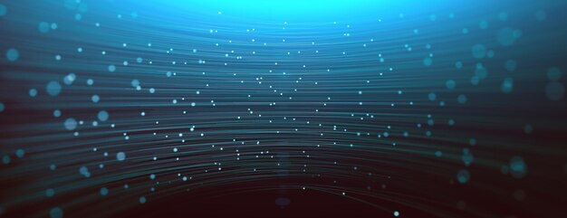 Fondo abstracto de tecnología y ciencia. Gráficos geométricos de puntos y líneas. Ciberespacio e internet.