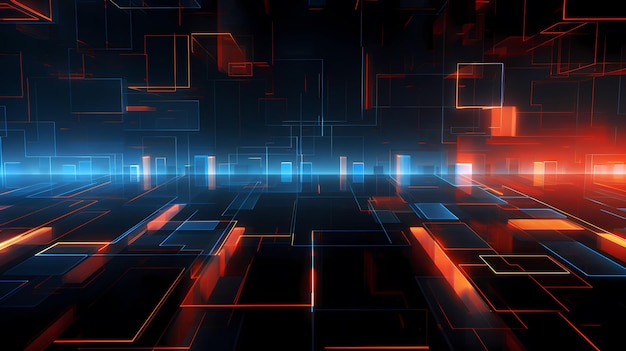 fondo abstracto tecnología digital tecnología futurista red de datos azules concepto moderno s