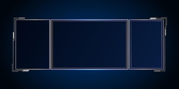 Fondo abstracto de tecnología de diseño de marco de plantilla de hud de interfaz de usuario futurista de ciencia ficción