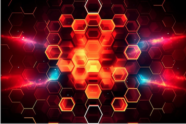 Fondo abstracto de tecnología con hexágonos