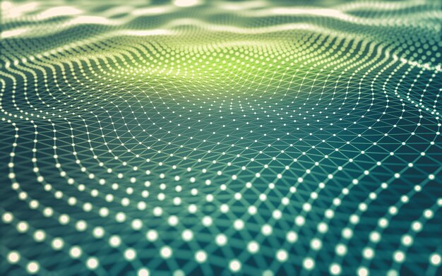 Fondo abstracto. Tecnología de moléculas con formas poligonales, conectando puntos y líneas.