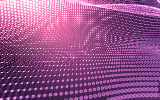 Fondo abstracto. Tecnología de moléculas con formas poligonales, conectando puntos y líneas.