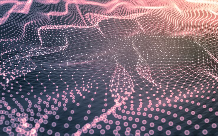 Foto fondo abstracto. tecnología de moléculas con formas poligonales, conectando puntos y líneas.