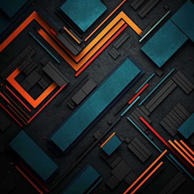 Fondo abstracto de tecnología oscura con rayas naranjas y negras Diseño gráfico vectorial