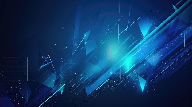 Fondo abstracto de tecnología con puntos y líneas en movimiento estructura de conexión de red futurista AI generativo AIG21