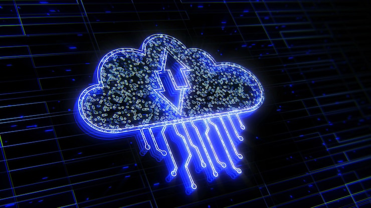 Foto fondo abstracto de tecnología de seguridad cibernética