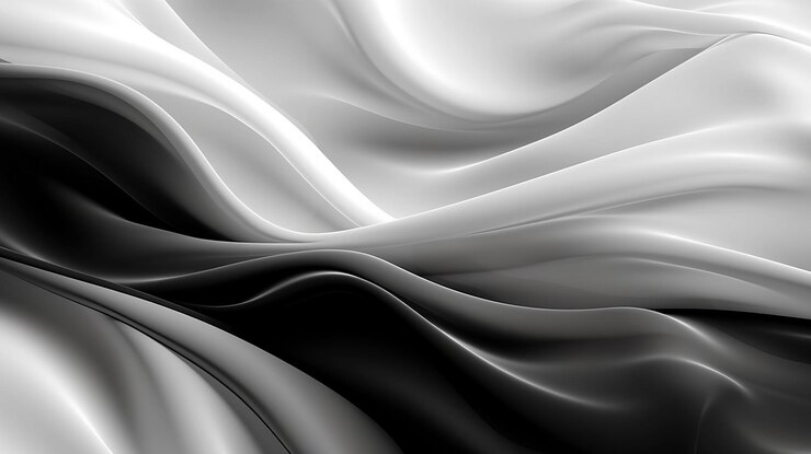 Fondo abstracto de tela transparente blanca y negra Ai generativo