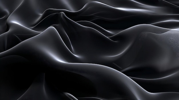 Foto fondo abstracto de tela transparente negra ai generativo