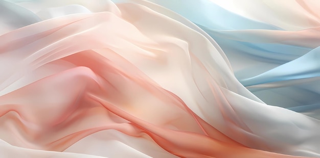 Fondo abstracto de telas voladoras en tonos pastel translúcidos