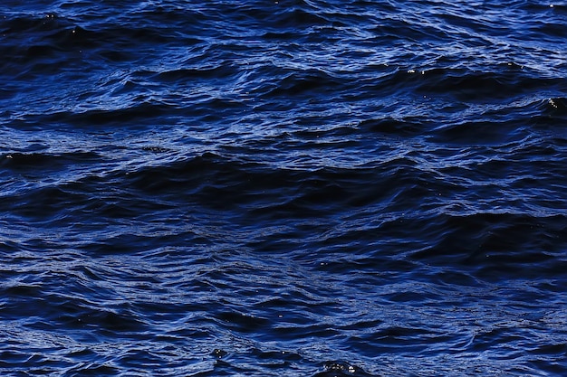 Fondo abstracto, textura mar azul agua, olas y ondulaciones en el océano, papel tapiz de patrón de mar