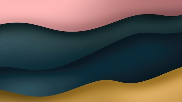 El fondo abstracto de textura metálica con espacio vacío en colores verde bosque rubor rosa ranúnculo amarillo y azul marino Exuberante ilustración 3D