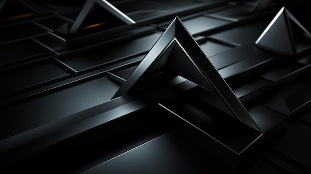 Fondo abstracto triangular negro superficie grunge