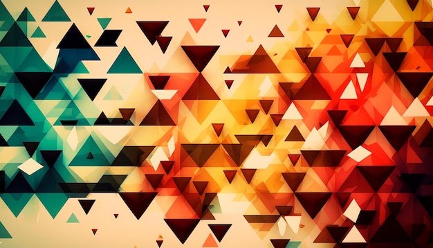 Fondo abstracto triángulo naranja