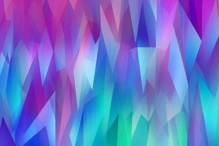 Foto fondo abstracto con triángulos en colores azul y rosa