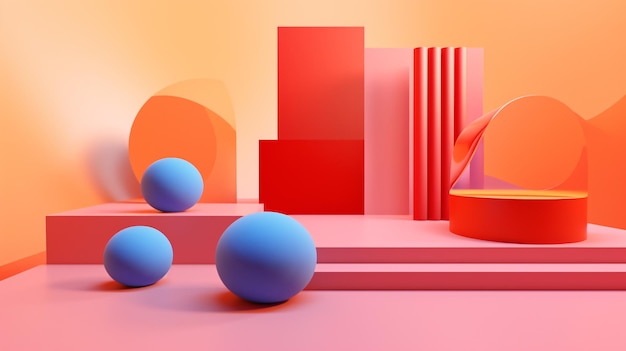 Fondo abstracto con varias formas geométricas