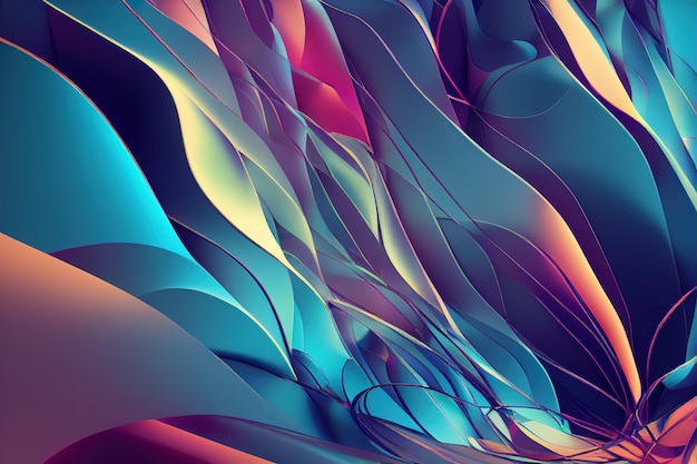 Fondo abstracto de vector en espectro de arco iris colores a todo color 3d render Ilustración de trama