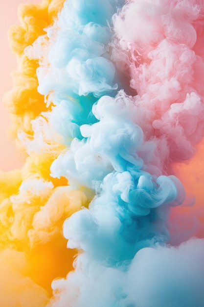 Un fondo abstracto vibrante con nubes de colores
