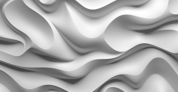 Fondo abstracto volumétrico blanco líneas curvas y formas imagen generada por IA