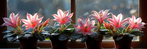 Fondo De Acción De Gracias Cactus Schlumbergera Truncata Para Banner HD