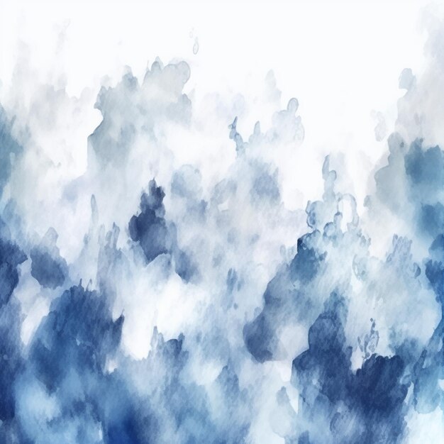 Foto fondo de acuarela abstracta azul y blanco