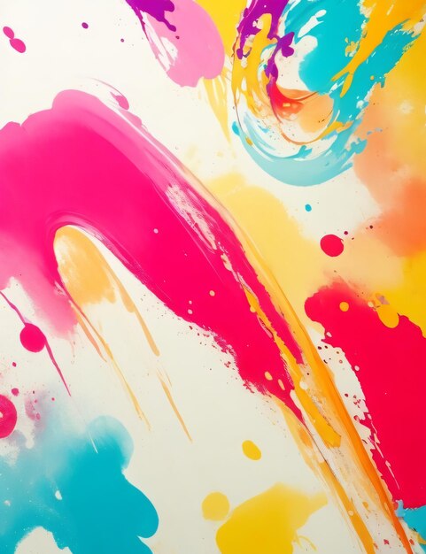 Foto fondo de acuarela abstracto con trazos salpicaduras de color