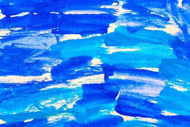 Fondo de acuarela de acuarela de pintura acrílica abstracta azul.