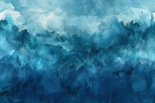 Fondo de acuarela azul azul abstract con textura azul oscuro para diseño y decoración