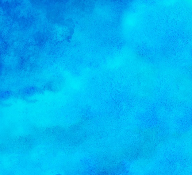 Foto fondo de acuarela azul pintado a mano con pincel