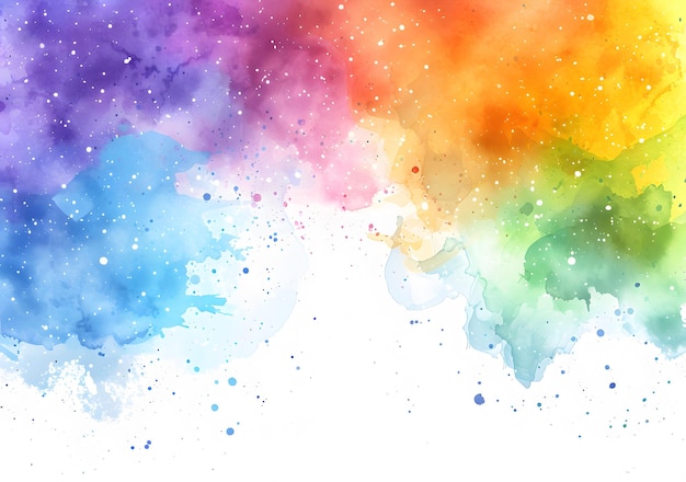 Foto fondo de acuarela colorido con color arco iris