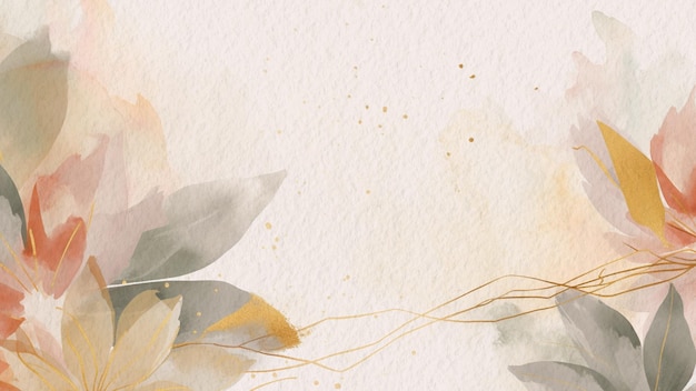 Un fondo de acuarela con una flor y la palabra flor.