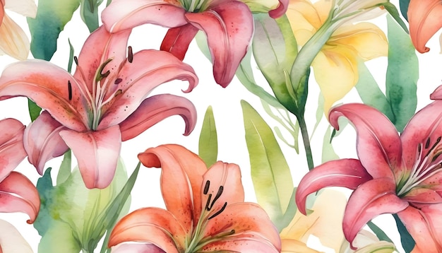 Fondo de acuarela de lirio floral