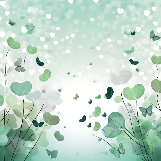 Foto fondo acuarela de menta verde gradiente fondo con manchas de plata dibujado en 2d