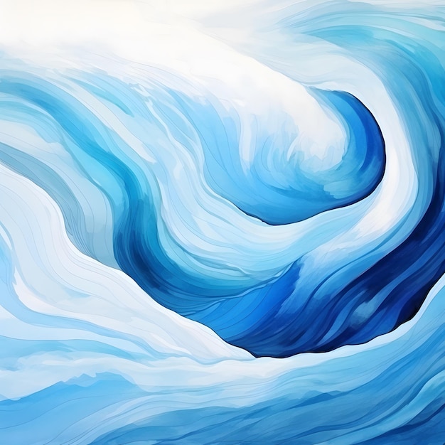 Fondo de acuarela de onda abstracta en colores azules IA generativa