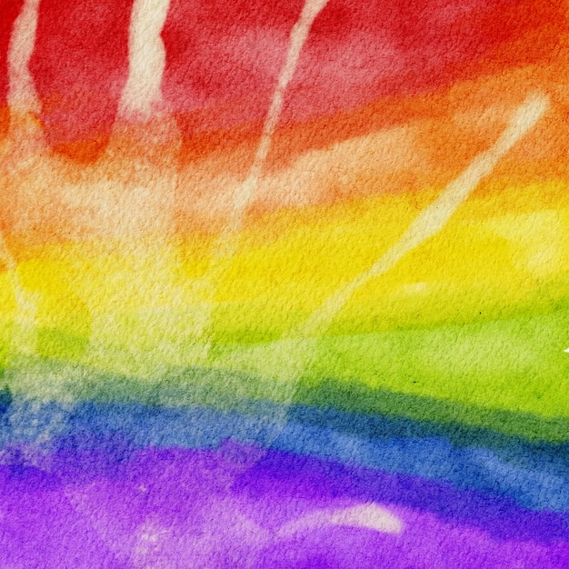 Fondo de acuarela del orgullo LGBT Bandera de salpicadura de color de agua de Illustrator para fondo LGBTQ Resumen rociado en textura de papel en colores rojo naranja amarillo verde azul púrpura para sitio web