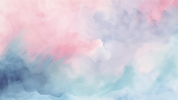 Fondo de acuarela pastel suave en rosa claro y azul