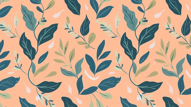 fondo de acuarela con patrón sin costuras de hoja