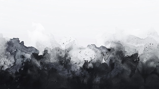 Fondo de acuarela rectangular gris negro Banner conceptual de día festivo Para texto y tarjeta de felicitación