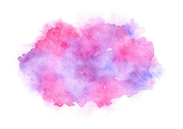 Foto fondo de acuarela rosa abstracto en forma de una nube