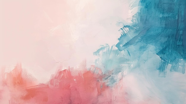fondo de acuarela rosa y azul abstracto con trazos de pincel rosa y azul