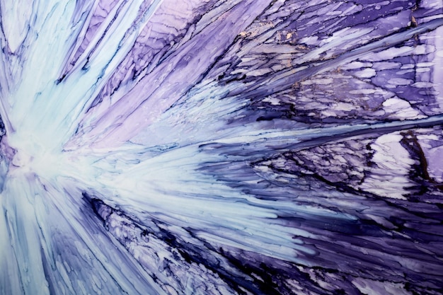 Fondo de acuarela de tinta púrpura azul abstracto, manchas de pintura y manchas en el agua, papel tapiz de arte líquido líquido de lujo, textura de mármol