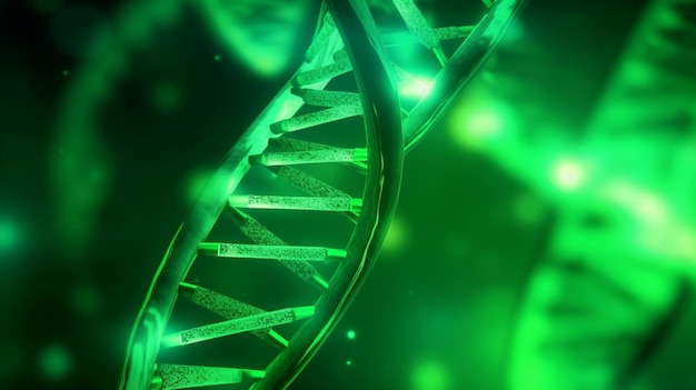 Fondo de ADN verde abstracto