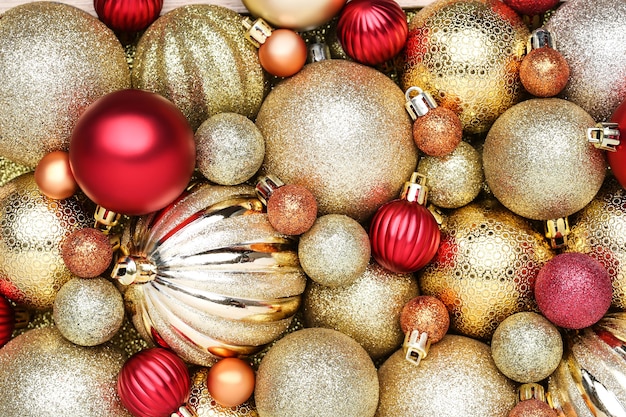 Fondo de adornos navideños coloridos