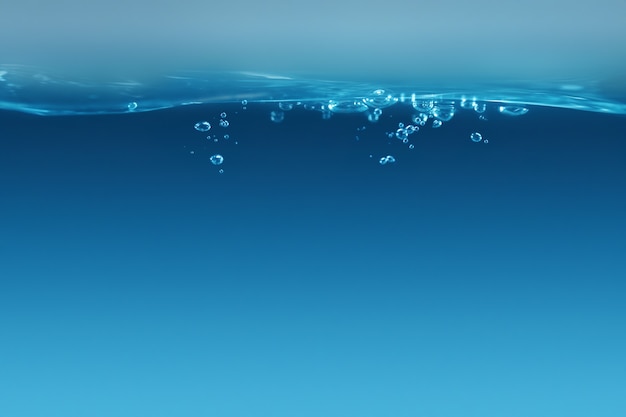 Fondo de agua con burbujas de aire