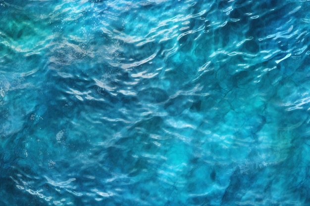 Foto fondo de agua de mar azul con olas y ondas closeup