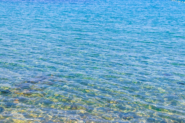 Fondo de agua de playa de verano tropical transparente azul claro