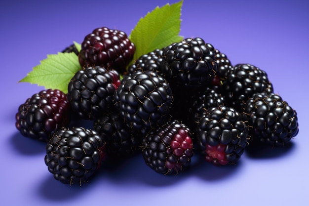 Fondo aislado colorido de la fruta de Blackberry
