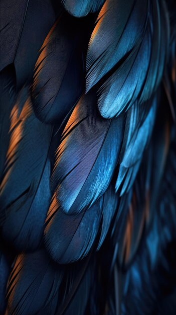 Foto el fondo del ala de un pájaro