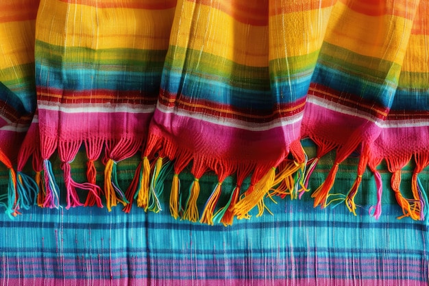 Foto fondo de alfombra poncho con temática mexicana del cinco de mayo